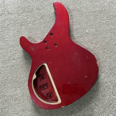 Metallic Red 4/5 String Electric Bass Body image 3