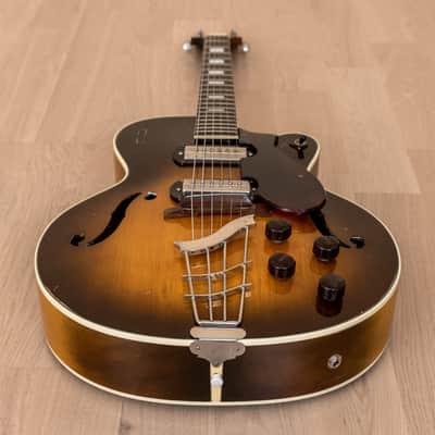 1957 Harmony H62 Vintage Archtop Electric Guitar Sunburst w/ Gibson P-13 Pickups, Case image 17