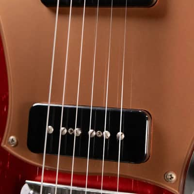 Novo Custom Shop Serus J Medium Distress Electric Guitar - Candy Apple Red with Gig Bag image 13