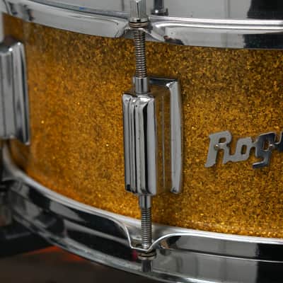 Rogers 5x14" Dynasonic Wood Snare Drum - 1960s Gold Sparkle Pearl image 3