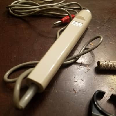 Sony F-96 Dynamic Microphone High Impedance w/ stand and case 1970s Beige image 10