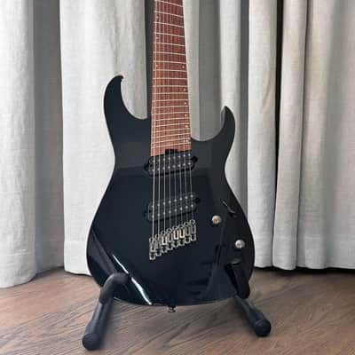 Ibanez RGMS8-BK Multi Scale 8-String Black Indonesia w/ Gator Hard Case image 1
