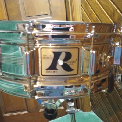 Rogers "Big R" Dyna-Sonic 5x14" Brass Snare Drum 1975 - 1984 - Chrome image 1