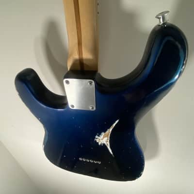 1983 E-Series USA Fender Stratocaster Neck  Hardtail MJT Lake Placid Blue Pine Body image 13