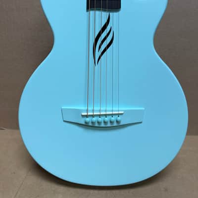 Enya Nova Go Carbon Fiber Acoustic Guitar w/ Gig Bag – Blue – Good Condition image 3