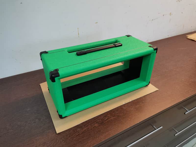 ORANGE Style Gehäuse / Box Headshell OR80 OR120 Amp Shell Green tolex image 1