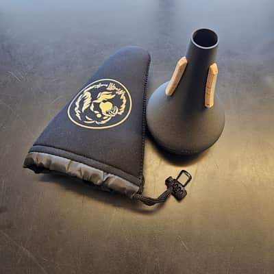 Mastiff Mutes Trumpet Straight Mute with Metal Bottom 2026 - Black Plastic w/ Metal Bottom image 3