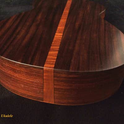Handcrafted Baritone Ukulele, Solid Indian Rosewood, Spruce 4 String, MOP Inlay, Bruce Wei UG19-2317 image 10
