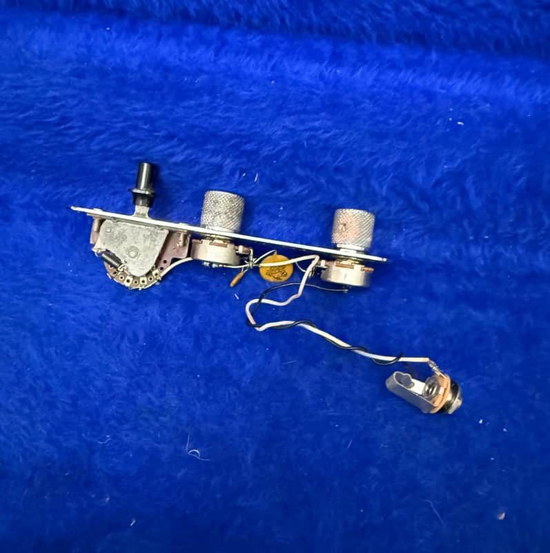 1971 Vintage Fender Telecaster Electronics Control Assembly Pots Knobs Switch Plate Jack Caps Tip 1971 1966 image 1