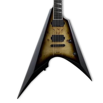 ESP E-II Arrow NT Electric Guitar - Burl Maple Nebula Black Burst image 1