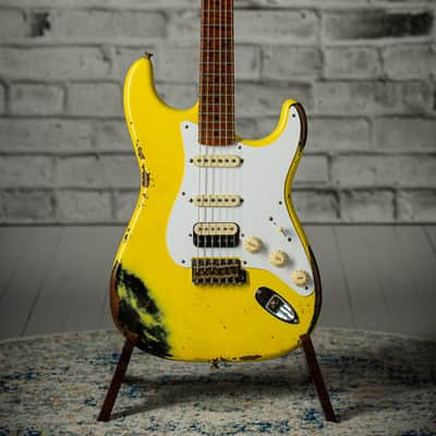 Fender Custom Shop 1957 Heavy Relic HSS Stratocaster - Graffiti Yellow/Black image 2