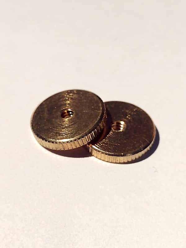 Gibson soft brass 50 thumbwheels for vintage ABR-1 bridge Les Paul Royal Mount 2026 - Gold image 1
