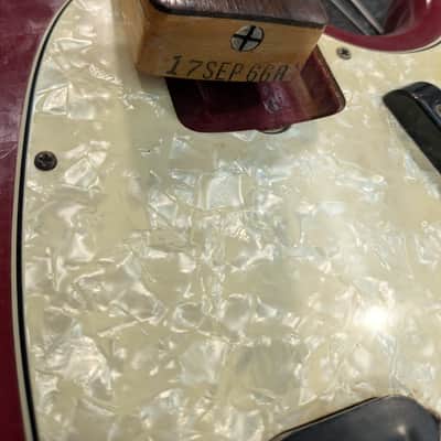 Fender Mustang Bass 1966 4 String Electric Bass Vintage Original 1966 image 13