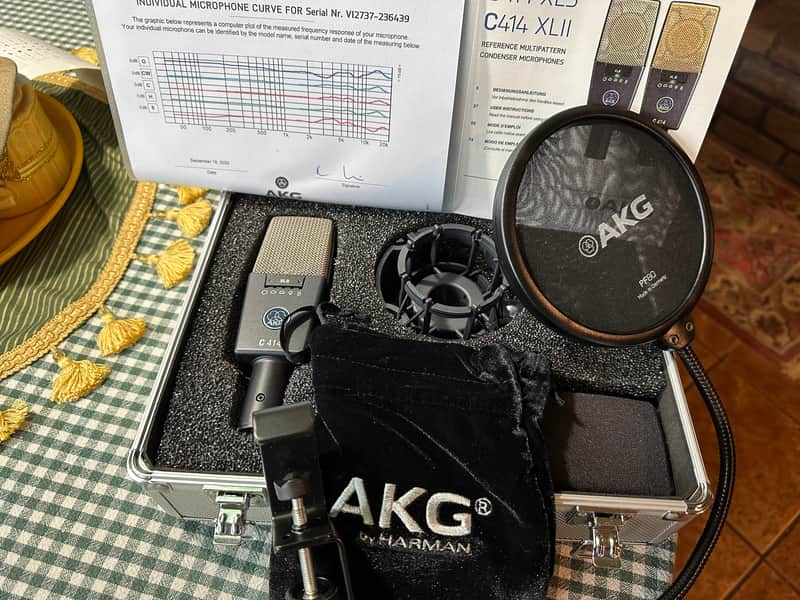 AKG C414 XLS Large Diaphragm Multipattern Condenser Microphone - MINT! image 1