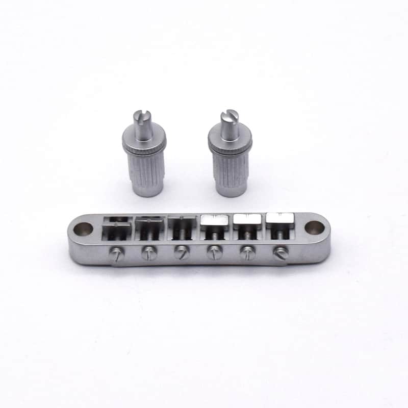 KD by AxLabs Tune-O-Matic Bridge & Stop Tailpiece - Satin Chrome image 1