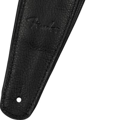 Fender 3.5" Premium Leather Strap Black image 2