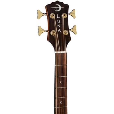 Luna Vista Bear Bass Acoustic Electric Bass Guitar w/ Hardshell Case image 5