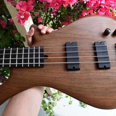 Warmoth Jazz Bass, Custom built solid walnut body! Wenge neck and ebony board, EMG's , Sweet! image 1