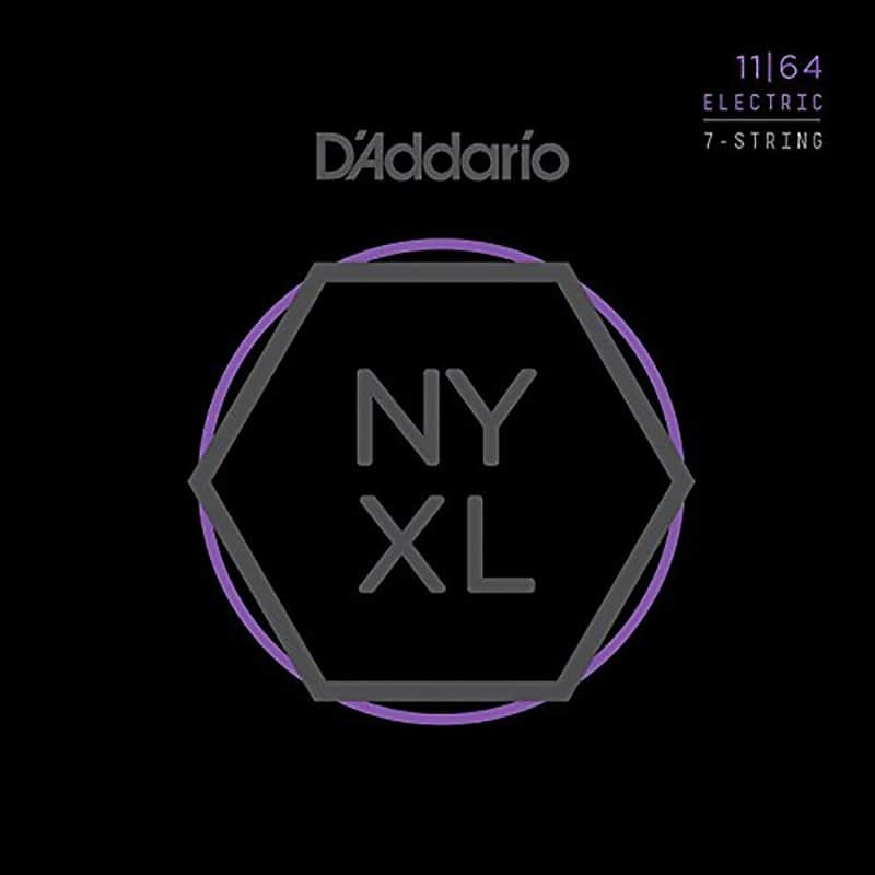 D'Addario NYXL1164 Nickel Wound 7-String Electric Guitar Strings Medium 11-64 image 1