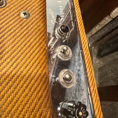1954 Fender Super 5C4 Wide-Panel Tweed Combo Amp image 5