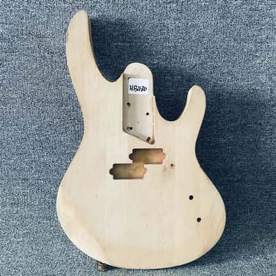 Basswood Unfinished 4 String Bass Body image 1
