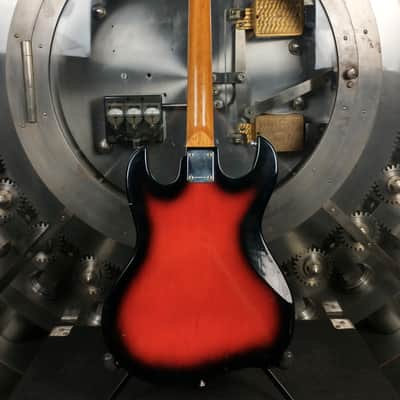 Modified Teisco Partscaster Red Burst Electric Guitar image 7