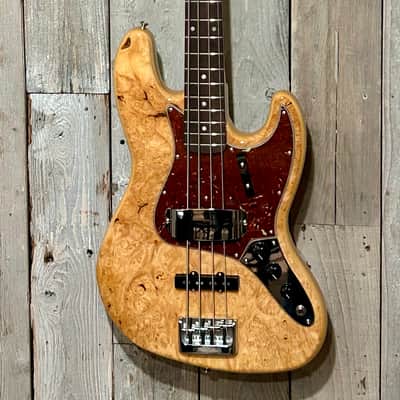 New Fender Custom Shop Artisan Maple Burl Jazz Bass, Rosewood Fingerboard, Aged Natural, Comes With Pro Setup and Ships Fast! image 2