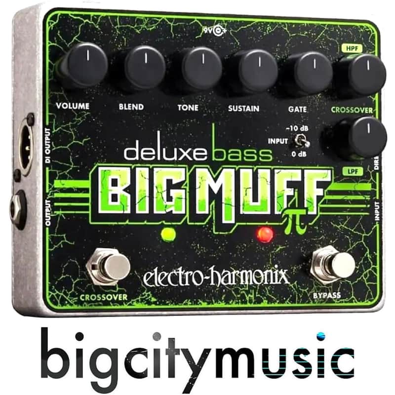 Electro-Harmonix Deluxe Bass Big Muff Pi Distortion / Sustainer 2012 - Present - Black / Green image 1