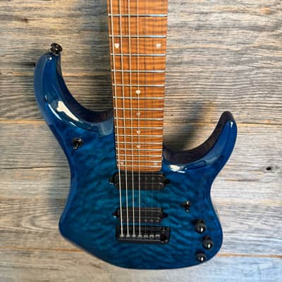 Ernie Ball Music Man JP15 7-String Electric Guitar - Ultramarine Quilt image 2