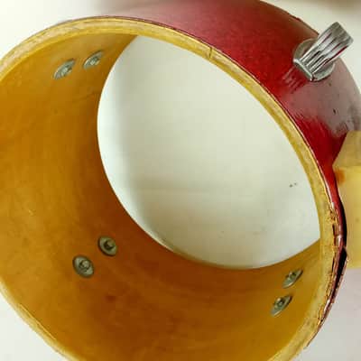 Ludwig Bongo Drums 5.5x8"Red Sparkle Set Vintage 60s/80s 3ply/6ply Super Classic image 18