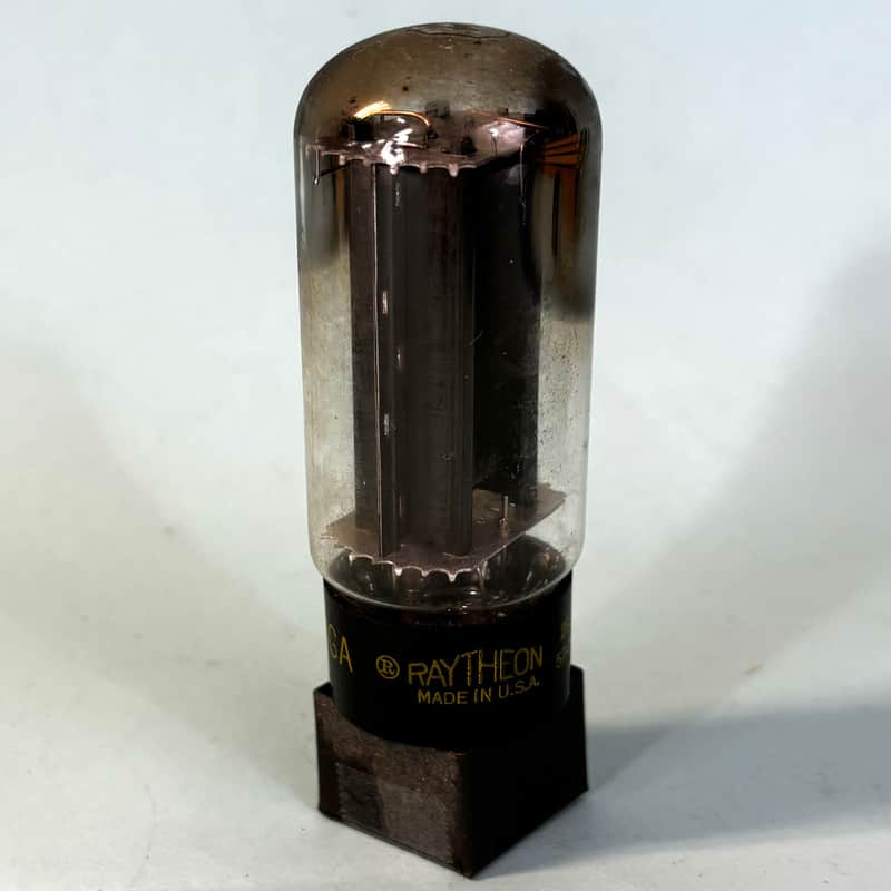 1950s Raytheon 5U4GB Vintage Baldwin Black Plate Side Better Rectifier Tube!T373 image 1