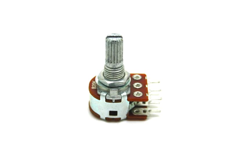 MINI DUAL POTENTIOMETER ALPHA B20K 20K 16mm LINEAR PC MOUNT image 1