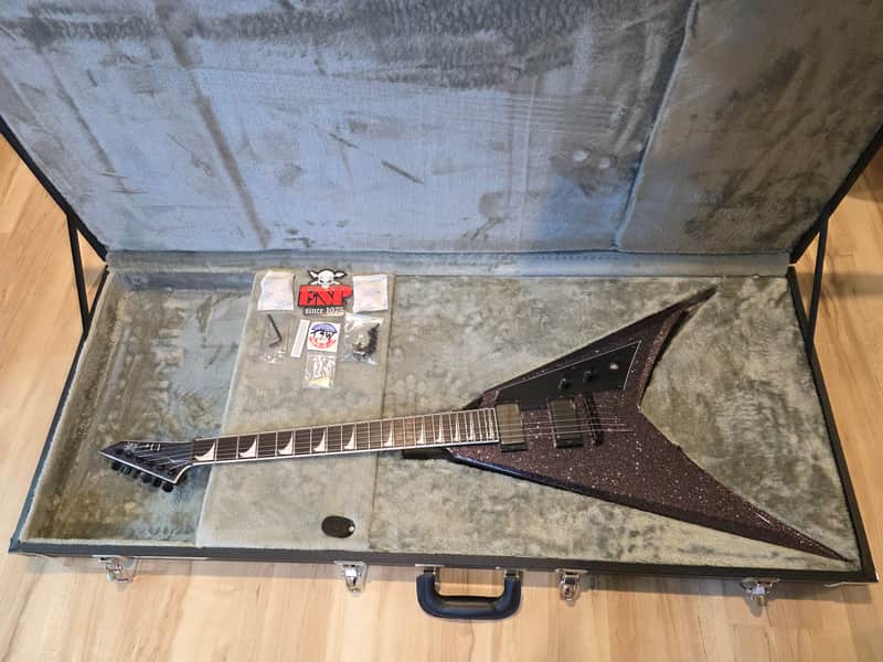ESP LTD Kirk Hammett Signature Korina KH-V - Black Sparkle MINT Metallica image 1