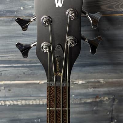 Warwick Left Handed RockBass Corvette Basic 4-String Electric Bass Nirvana Black Transparent Satin image 4