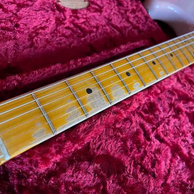 Fender Custom Shop HSS 57 Chicago Special Stratocaster Relic Left Handed 2021 Aged Shell Pink image 4