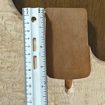 High End Offset Bass Body NOS Blistery Quilted Maple Top, solid one piece Mahogany Back - Unfinished - Front Routed - Luthier Supply R42 image 10