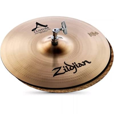 Zildjian 14" A Custom Mastersound Hi-Hat Cymbals (Pair) - NEW image 1