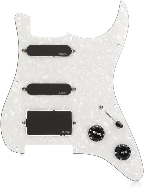 EMG KH20 Kirk Hammett Pre-wired Pickguard with 3 Pickups - White Pearl image 1