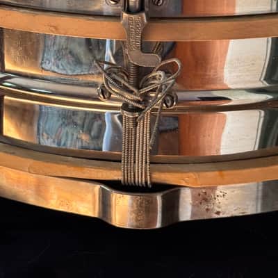 Vintage Ludwig Junior Orchestral Brass 3.5 x 13" Snare Drum Vintage 20's image 3