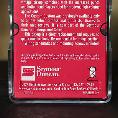 Seymour Duncan SH-11 NICKEL Custom Custom Bridge High Output Humbucker Pickup image 2