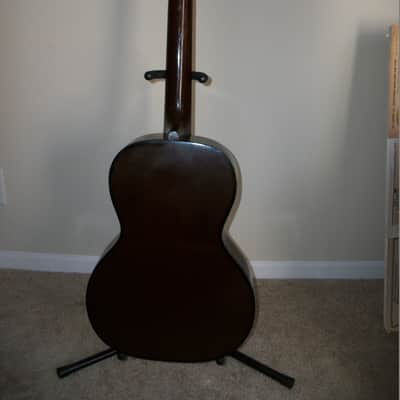 ornate 1930s  Stella Parlor Acoustic Guitar image 4