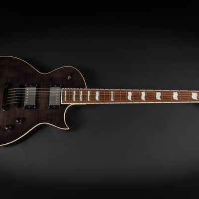 2013 ESP E-II Eclipse FM - STBLK See Thru Black | Japan Flamed Top Singlecut EMG Hot 70 Pickups 24 Extra Jumbo Frets 3.75kg | OHSC image 3