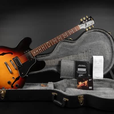 Immagine 2017 Gibson Memphis ES-335 Studio (4-Knob) - Ginger Burst | USA Semi-Hollow Torrefied Maple Fretboard ‘57 Classic Humbucker Bone Nut 3.55kg | CoA OHSC - 2