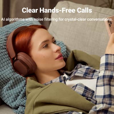 Edifier Active Noise Cancelling Headphones, Over Ear Bluetooth Headset, 92H Playtime Wired & Wireless Hi-Res Audio Certified, Fast Charging Clear Calls for Home Office Travel - Brown image 5