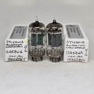 Sylvania 12AX7WA Gray Plate Well Matched (7.7%) Pair NOS ECC83 12AX7 12AX7A