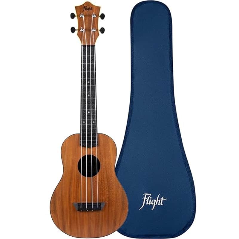 Flight Ukulele TUC-55 Acacia Travel Concert Ukulele with Bag image 1