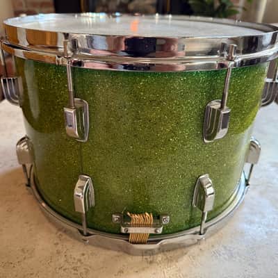 Leedy and Ludwig Parade Snare Drum 1950s - Green Sparkle image 2
