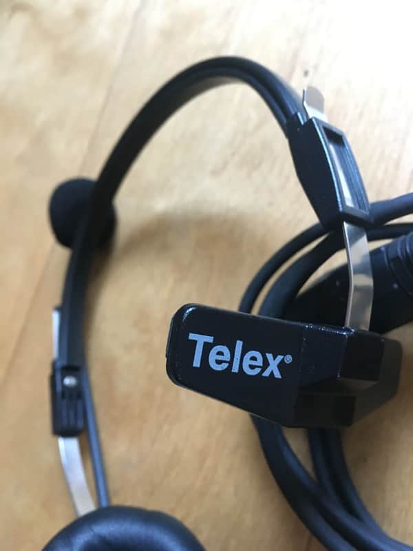 Telex Telex PH-88 Single Sided Announcer Headset Flex Dynamic Boom Microphone and AF4 connector image 1