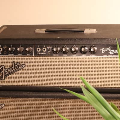 Fender Bandmaster 40-Watt 2-Channel Guitar Amp Head 1965 Black Panel image 12