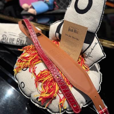 Blue Bell Straps Johnson Caiman Custom Cherry Red Exclusive for Al’s Music Factory image 7